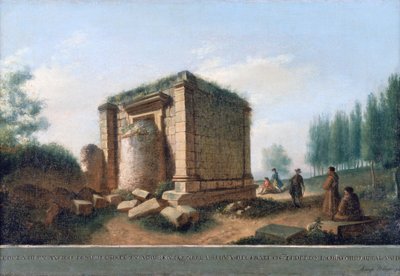 Ansicht eines antiken Tempels in Agrigentum, ca. 1776-92 von Luigi Mayer